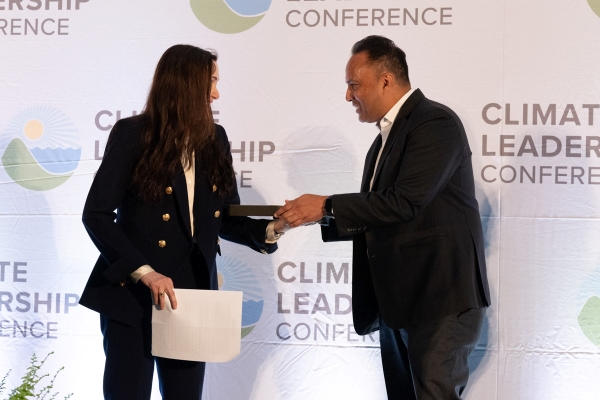 Jawaad Malik accepting award on behalf of SoCalGas