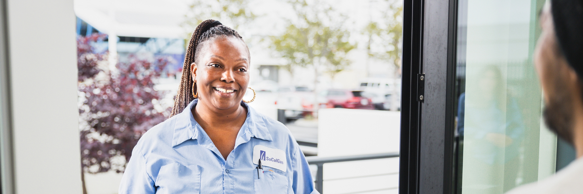 SoCalGas Employee at customers door