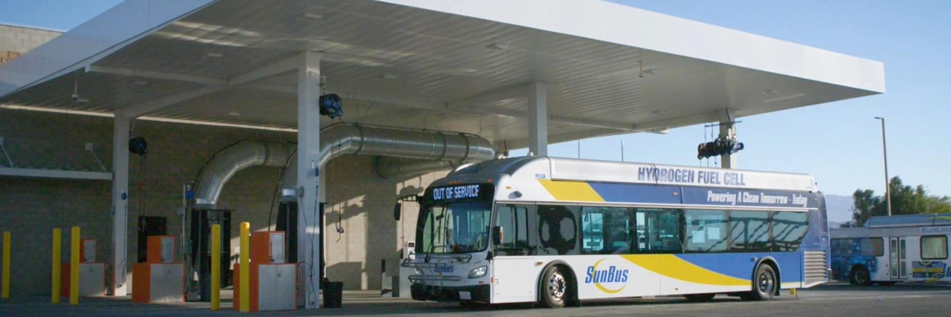 Sunline Bus at a filling station