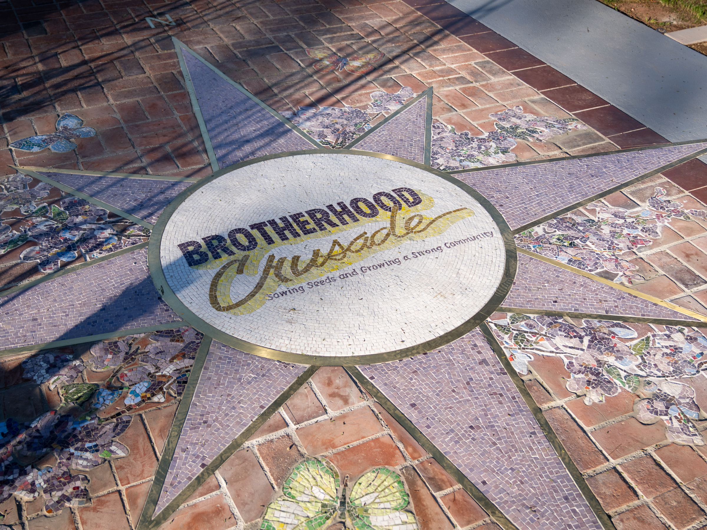 Brotherhood Crusade logo in mosaic tile