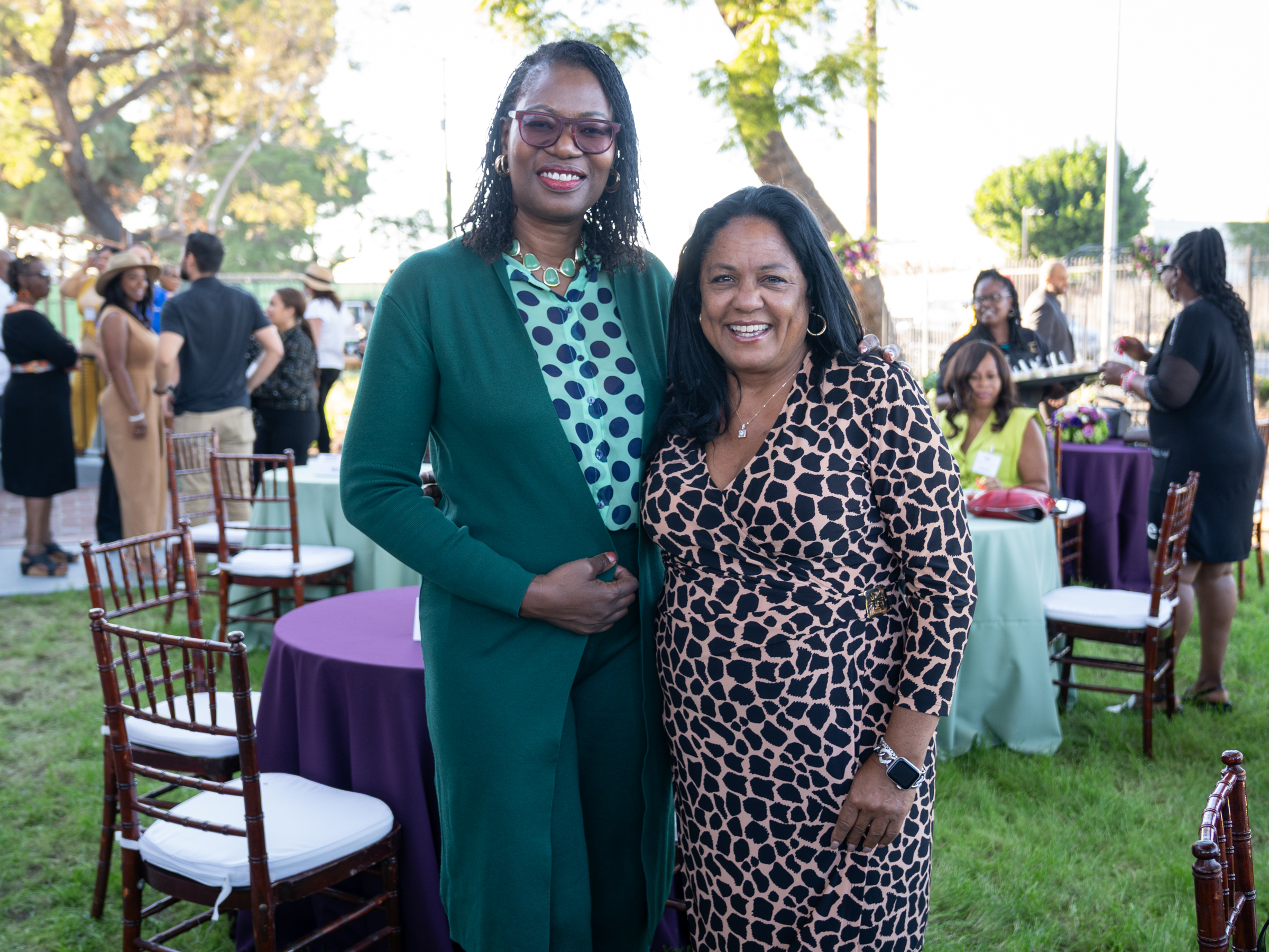 Two women posing for a photo