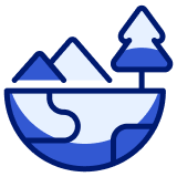 Earth and tree icon