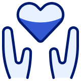 Hands holding a heart