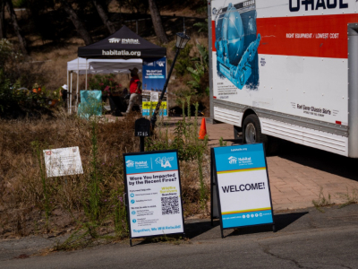 sign and qr codes for people that have been impacted to scan