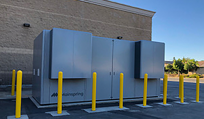 Mainspring Energy deployed its modular linear generator at Food 4 Less, a Kroger brand grocery store in Colton, California.