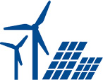 Wind and solar icon