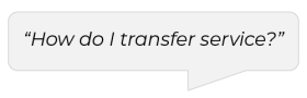 how do i transfer service