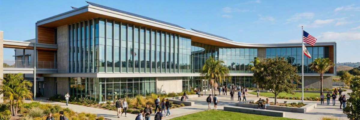 generic image of a modern school in california