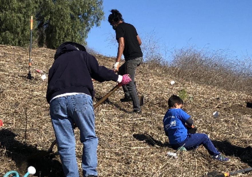 North East Trees and SoCalGas planting trees in Lincoln Heights