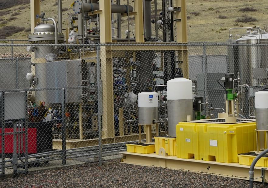 Image of biomethanation reactor system in the field
