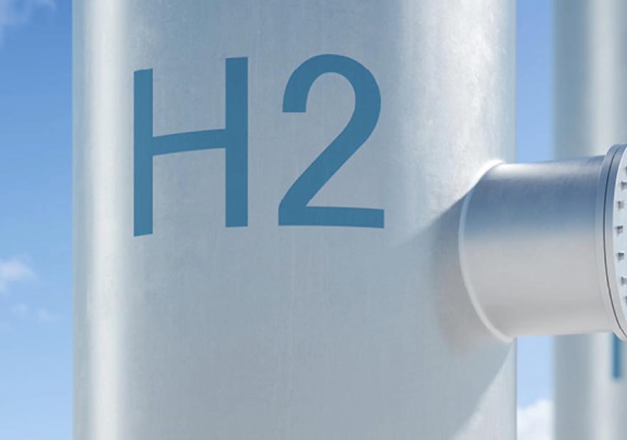 Generic H2 labeled Pipes with a blue sky background
