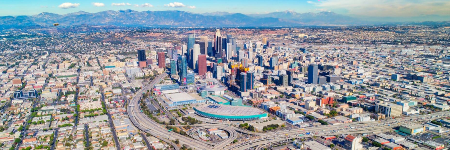 A View of Downtown Los Angeles From Above