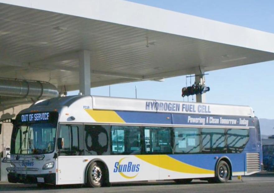 Sunline Bus at a filling station
