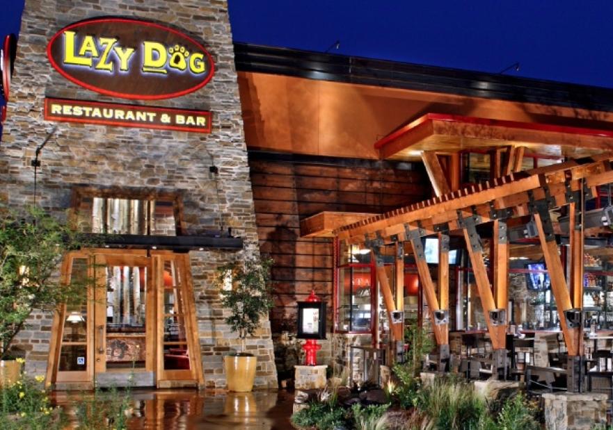 Exterior image of lazy dog restaurant and bar