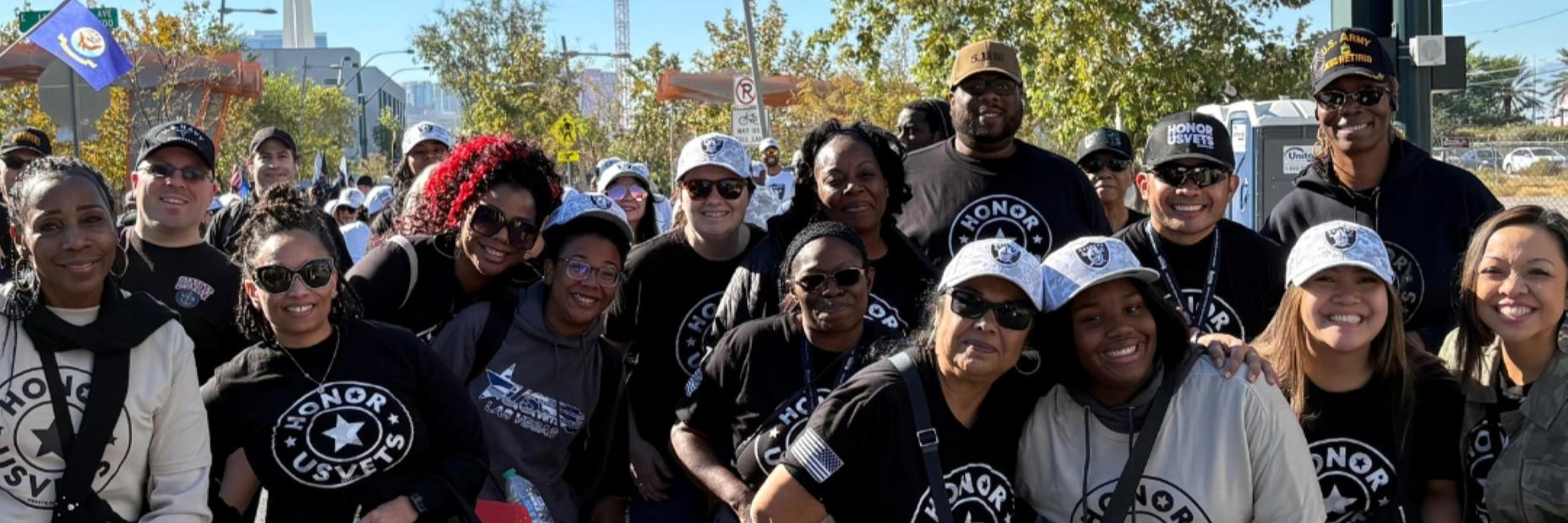 Group of volunteers at event. 