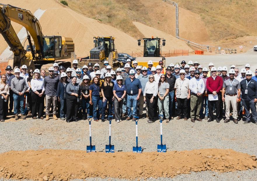 SoCalGas employees gathered for a group shot at the ground breaking of the honor rancho modernization project