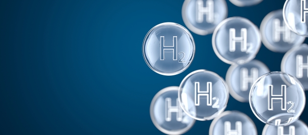 Abstract image of hydrogen molecules